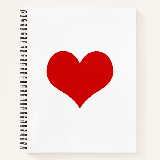 Red Heart Spiral Notebook  ノートブック (正面)