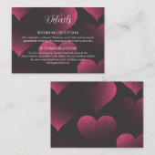 Red Heart Theme Wedding Details Enclosure Cards エンクロージャーカード (正面/裏面)