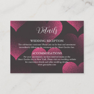 Red Heart Theme Wedding Details Enclosure Cards エンクロージャーカード