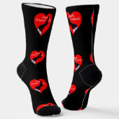 Red Heart Thigh-high Boots Valentine Thunder_Cove ソックス (傾斜あり)