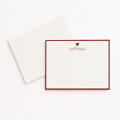 Red Heart Valentine’s Day Note Card 招待状