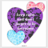 Red heart vibrant red love シール (シート)