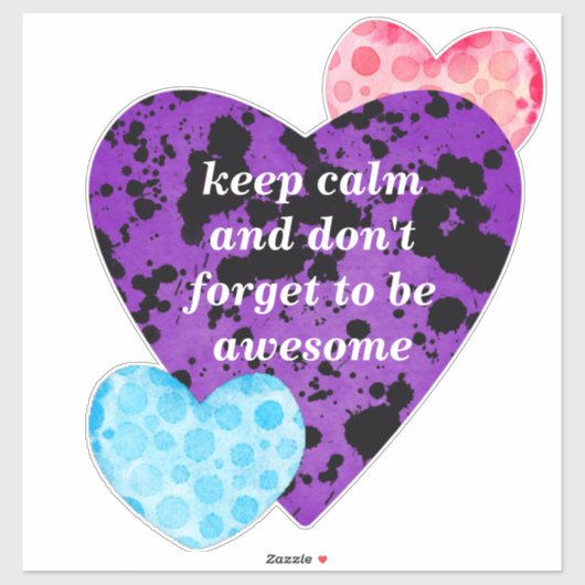 Red heart vibrant red love シール (シート)