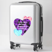 Red heart vibrant red love シール (スーツケース)
