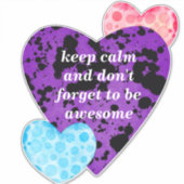 Red heart vibrant red love シール (正面)