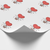 Red Heart Wrapping Paper – Romantic Valentine’s Gi ラッピングペーパー (角)