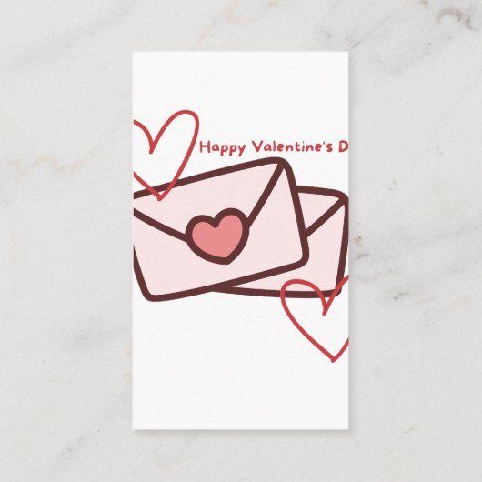 Red Hearth Happy Valentine's Day 名刺 (裏面)