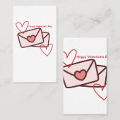 Red Hearth Happy Valentine's Day 名刺 (正面/裏面)