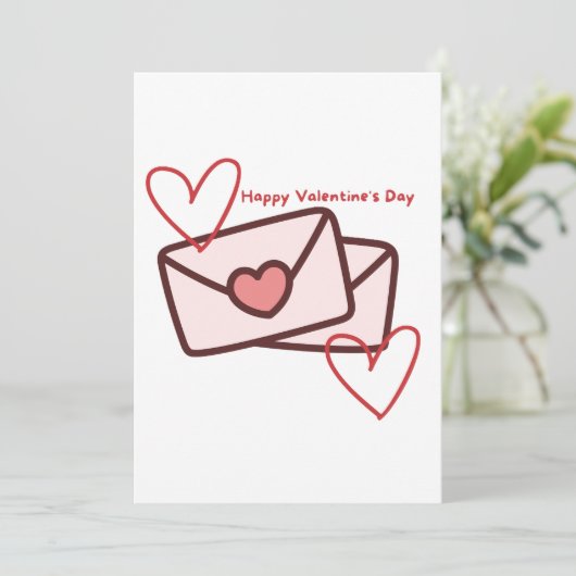 Red Hearth Happy Valentine's Day 招待状 (スタンド正面)