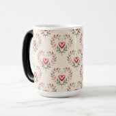 Red Hearts Cream Morphing Mug モーフィングマグカップ (正面左)