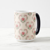 Red Hearts Cream Morphing Mug モーフィングマグカップ (正面右)