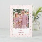 Red Hearts Happy Valentine's Day Photo Card シーズンカード (スタンド正面)