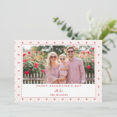 Red Hearts Happy Valentine's Day Photo Card シーズンカード (スタンド正面)
