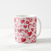 Red Hearts Love コーヒーマグカップ (正面右)