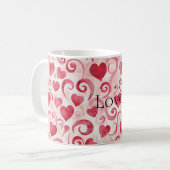 Red Hearts Love コーヒーマグカップ (正面左)