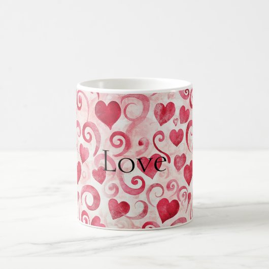 Red Hearts Love コーヒーマグカップ (中央)