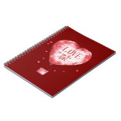 Red Hearts Love Balloon ノートブック (左側)