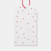 Red Hearts Love Happy Valentine's Day ギフトタグ (裏面)