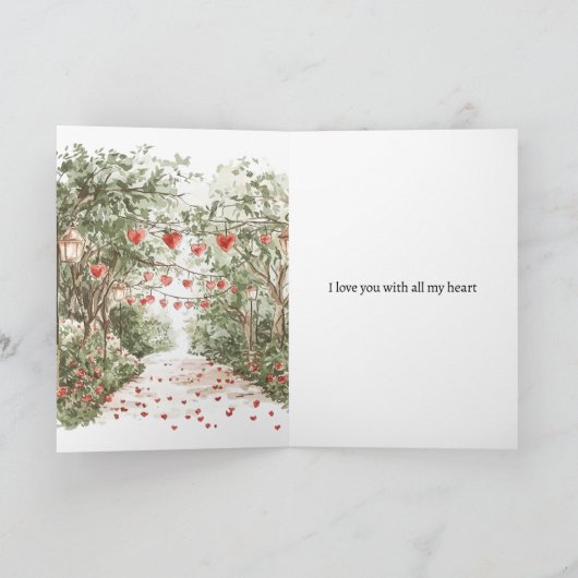 Red Hearts Love is in the air カード (内部)