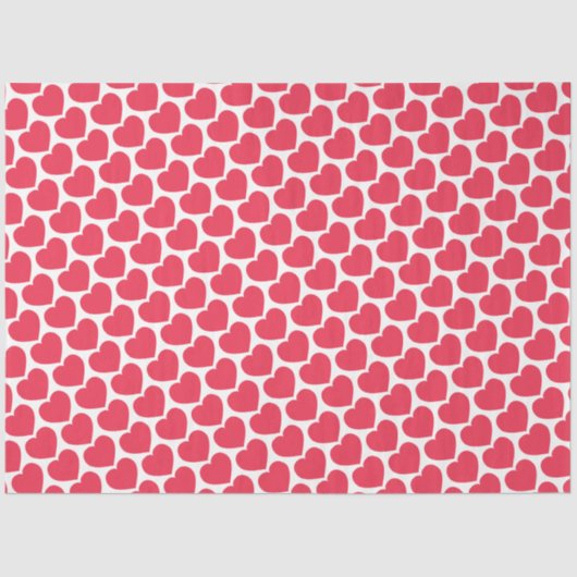 Red Hearts Modern Sweet Love Notes Fun 薄葉紙 (正面)