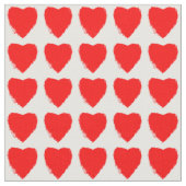 Red Hearts Pattern ファブリック (クローズアップ)
