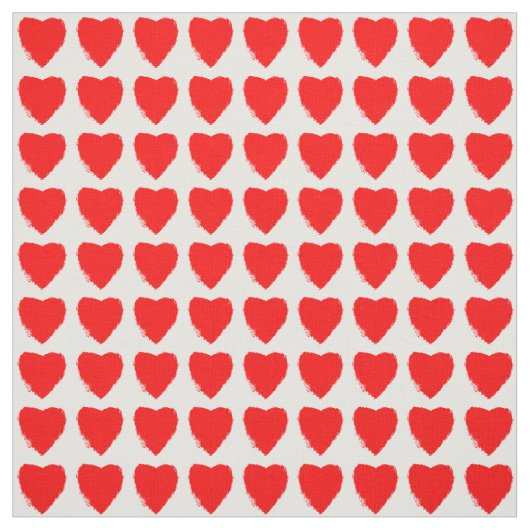 Red Hearts Pattern ファブリック (見本)