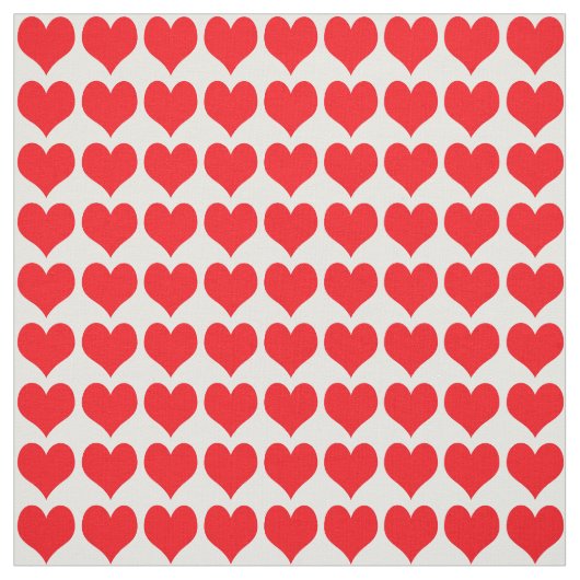 Red Hearts Pattern ファブリック (見本)