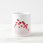Red Hearts Romantic Mug – Love Gift for Couples コーヒーマグカップ (中央)