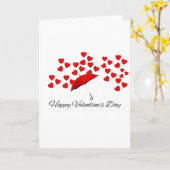 Red Hearts Valentine's Day Card – Romantic カード (黄色い花)