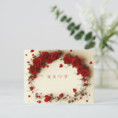 Red Hearts Valentine's Day Wedding 出欠カード (スタンド正面)