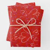 Red Hearts Wrapping Paper  ラッピングペーパーシート (インサイチュ)