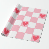 Red Hearts Wrapping Paper ラッピングペーパー (アンロールド)