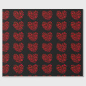 Red Hearts Wrapping Paper ラッピングペーパー (フラット)