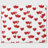 Red Hearts Wrapping Paper ラッピングペーパー (フラット)