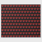 Red Hearts Wrapping Paper love valentines day ラッピングペーパー (フラット)