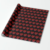 Red Hearts Wrapping Paper love valentines day ラッピングペーパー (アンロールド)