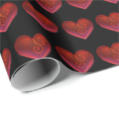 Red Hearts Wrapping Paper love valentines day ラッピングペーパー (ロールコーナー)