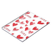 Red Hearts XOXO Love ノートブック (左側)
