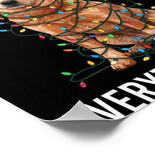 Red Heeler Christmas I'm Fine Everything Is Fine ポスター (角)