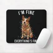 Red Heeler Christmas I'm Fine Everything Is Fine マウスパッド (マウス)