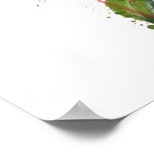 Red Hibiscus ポスター (角)