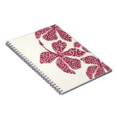 Red Hibiscus Art Floral  Notebook ノートブック (右側)