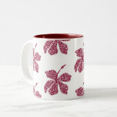 Red Hibiscus Floral Art  ツートーンマグカップ (正面左)