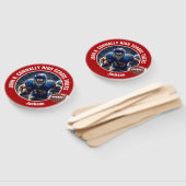 Red High School Football Player Photo Parent ハンドファン (組立なし)