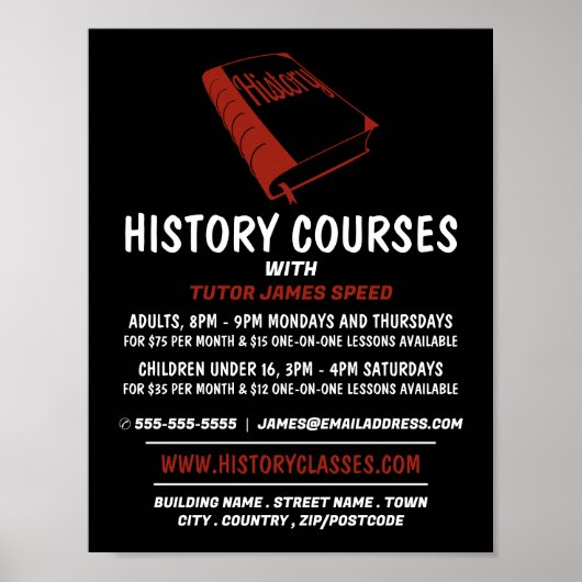 Red History Book、History Course 広告's ポスター (正面)