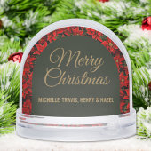 Red Holiday Christmas Poinsettias Custom Photo