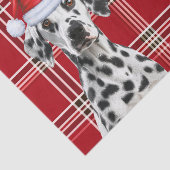 Red Holiday Plaid Christmas Dalmatian Dog Lover 薄葉紙 (詳細)