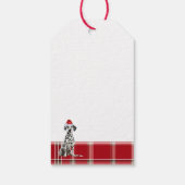 Red Holiday Plaid Dalmatian Dog Christmas ギフトタグ (裏面)