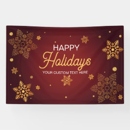 Red Holidays Christmas party backdrop 横断幕
