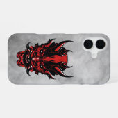 Red Horned Demon  iPhone 16ケース (裏面横)
